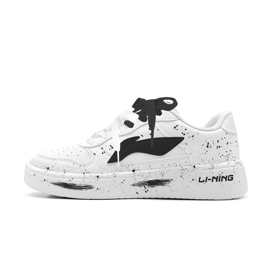 Li-Ning Li Ning Low top Skateboard Shoes Men's Black White