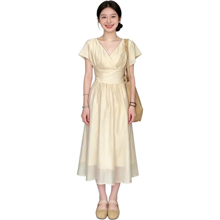 VENICEW Short Sleeved Dress Women's