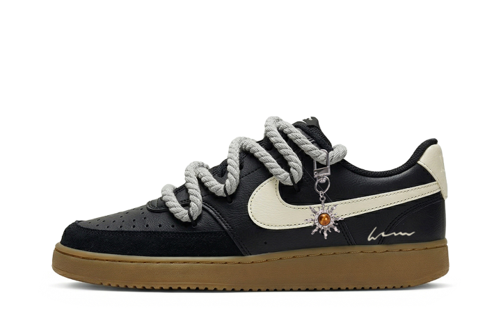 Nike Nike Court Vision Low Coverage Slip Resistant Low top Skateboard Shoes Unisex White Black