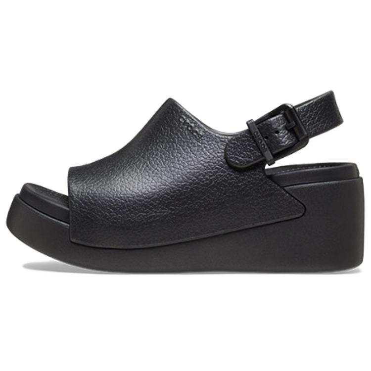 Crocs Crocs Chestnut Cloud One Strap Sandals 8cm Women's Black
