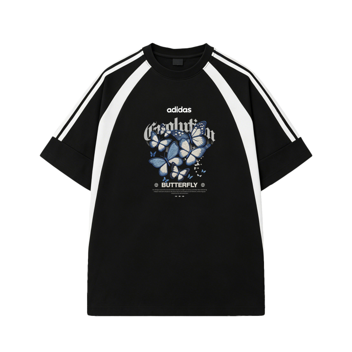 Adidas Adidas 3 Stripes T Shirts Men's Black Crew Neck Moderate