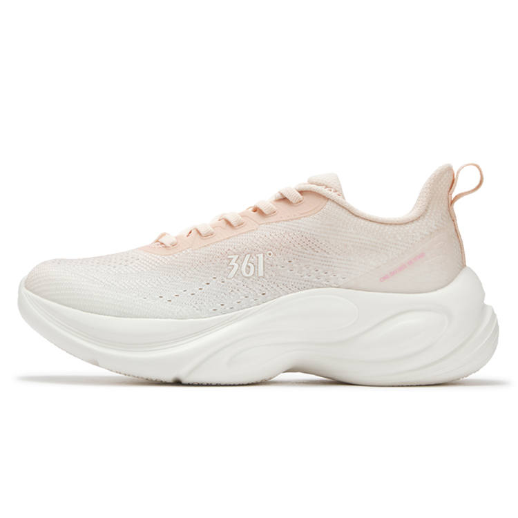 361° Abrasion Resistant Lightweight Rebound Low top Running Shoes Women's Pink White