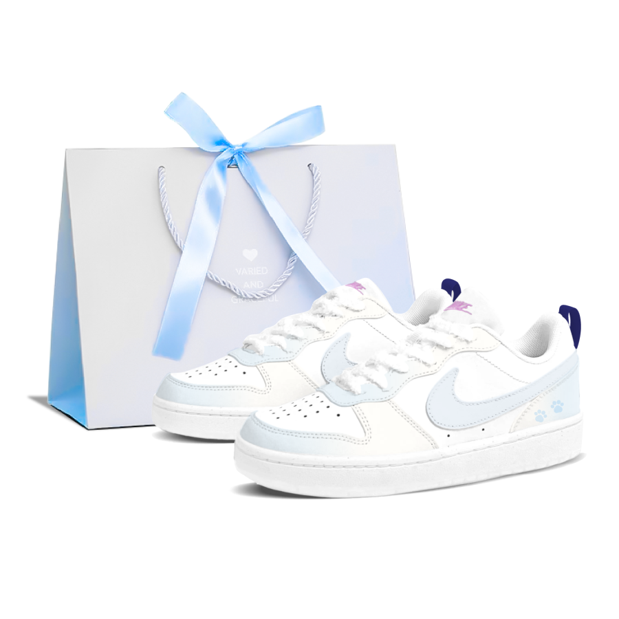 Nike Nike Court Borough Sea Salt Coconut Low top Skateboard Shoes Women's Blue White