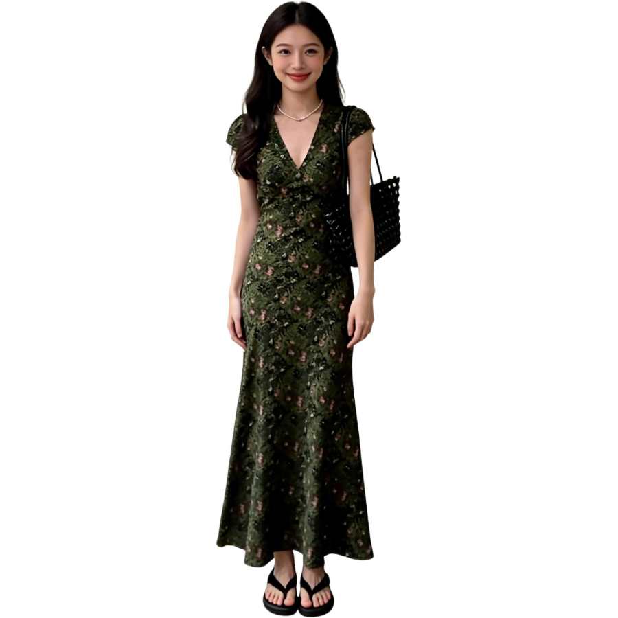 VENICEW Short Sleeved Dress Women's