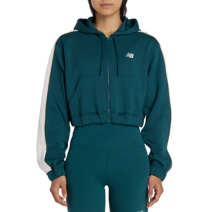 New Balance New Balance Sweatshirts Women's Medusa Green & Pink Salt Hooded Non Detachable Moderate