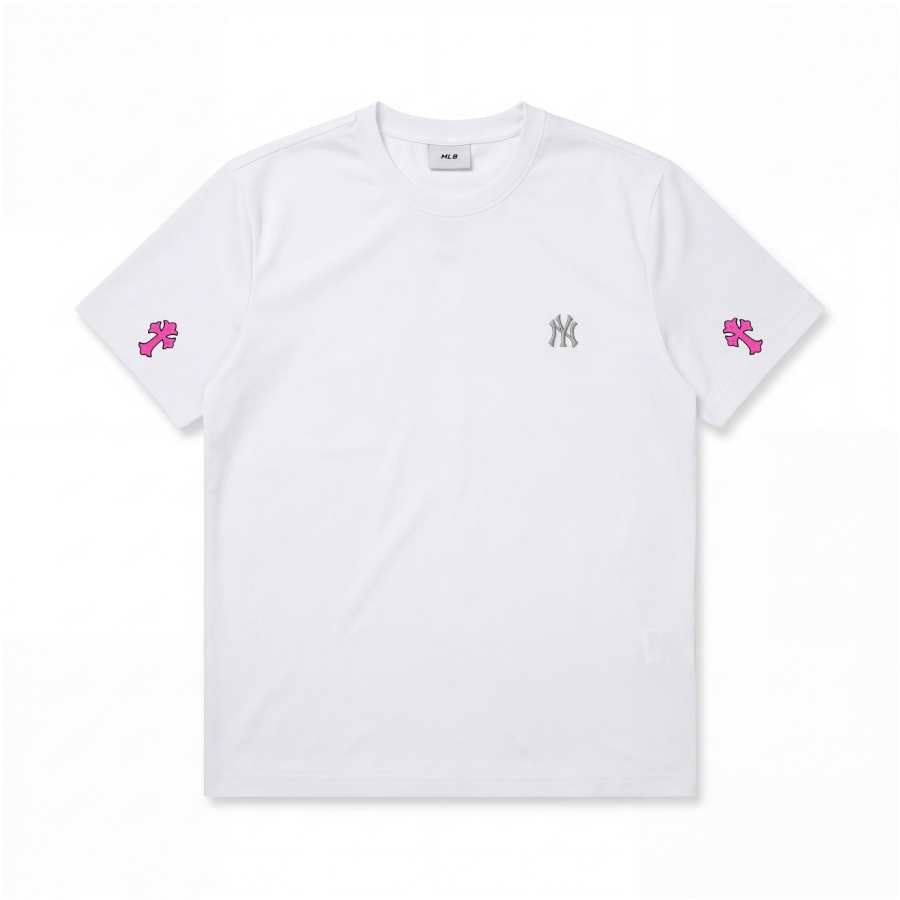 MLB T Shirts Unisex New York Yankees/Ecru Crew Neck Moderate