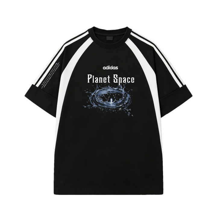 Adidas Adidas 3 Stripes T Shirts Men's Black Crew Neck Moderate