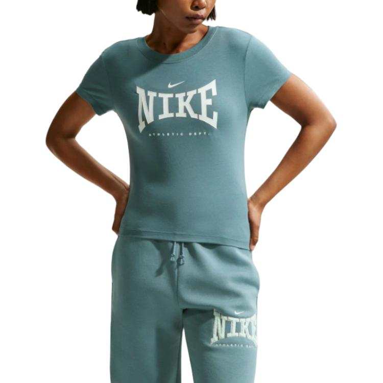 Nike Nike T Shirts Women's Green Crew Neck
