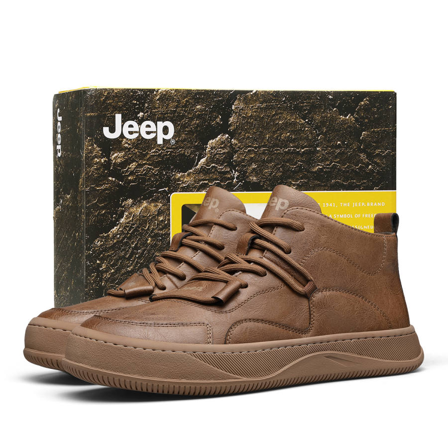 Jeep Cushioning Support Height Increasing Mid top Skateboard Shoes Men's