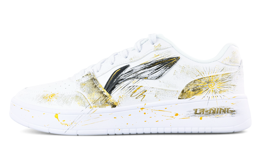 Li-Ning Li Ning Sycee Golden Scale Snowfall Synthetic Leather Low top Casual Skate Shoes Men's