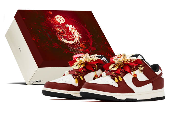Nike Nike Dunk Skateboard Shoes Unisex Low Top Burgundy