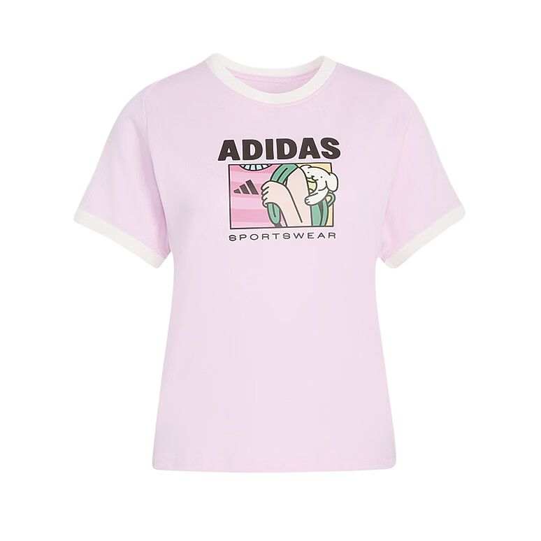 Adidas Adidas T Shirts Women's Pink Crew Neck Moderate