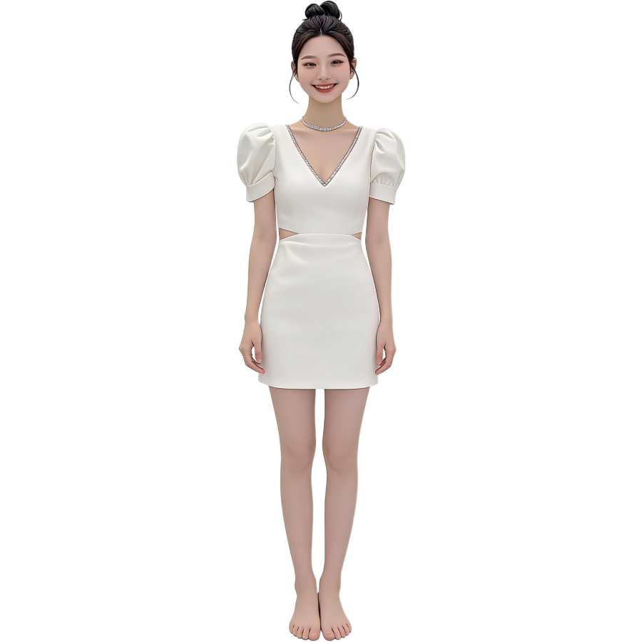 VENICEW Short Sleeved Dress Women's