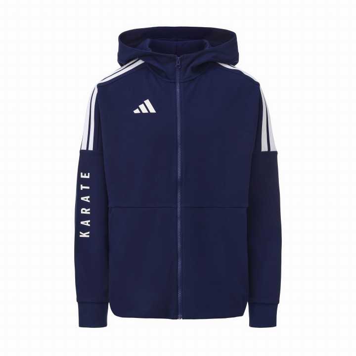 Adidas Adidas Jackets Men's Blue/White Hooded Non Detachable Moderate Straight Fit
