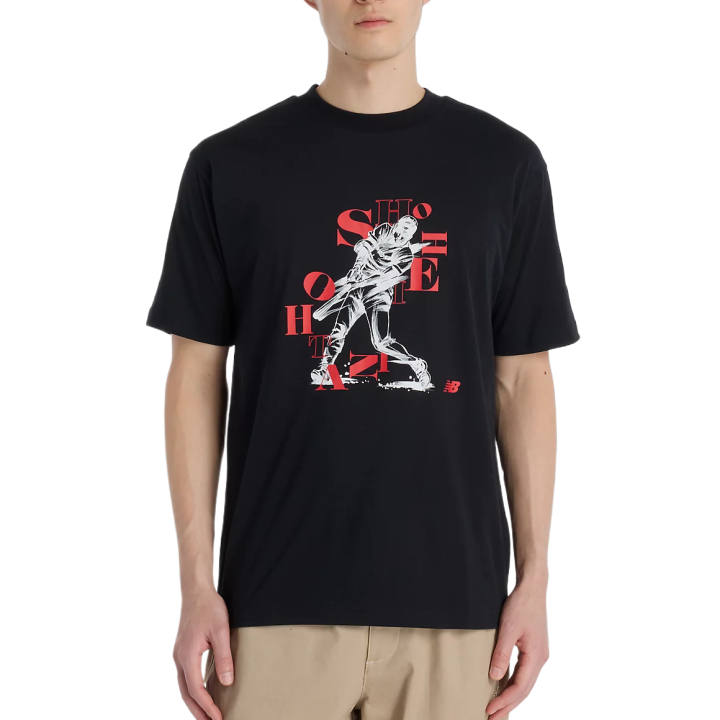 New Balance New Balance T Shirts Men's Black Crew Neck Moderate
