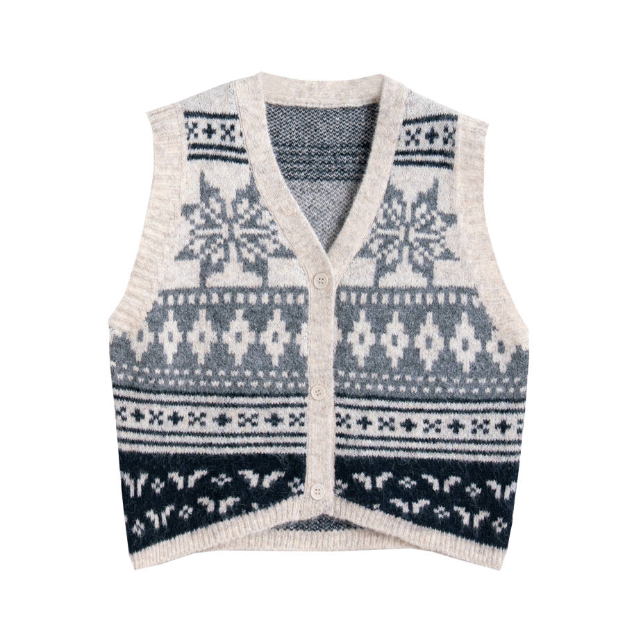 Tonlion Knitwear Women's Gray Tone V Neck Moderate Cardigan
