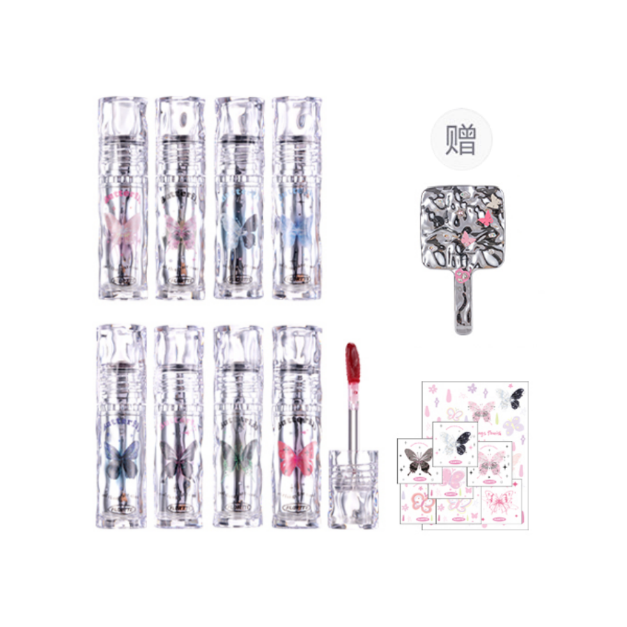 FLORTTE Haimelia Lip Gloss Gift Box Makeup Sets Easy to Blend Long Lasting 8 Pcs
