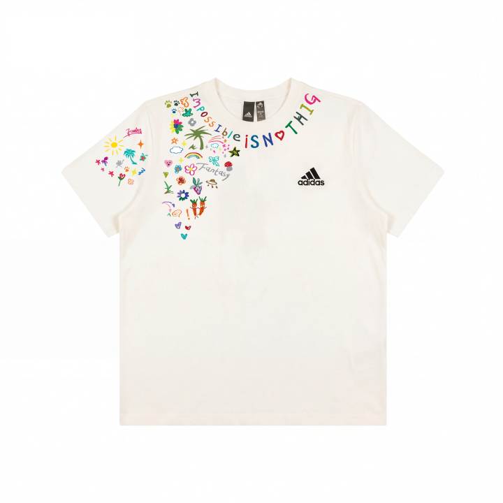 Adidas Adidas T Shirts Unisex Ecru Crew Neck Moderate