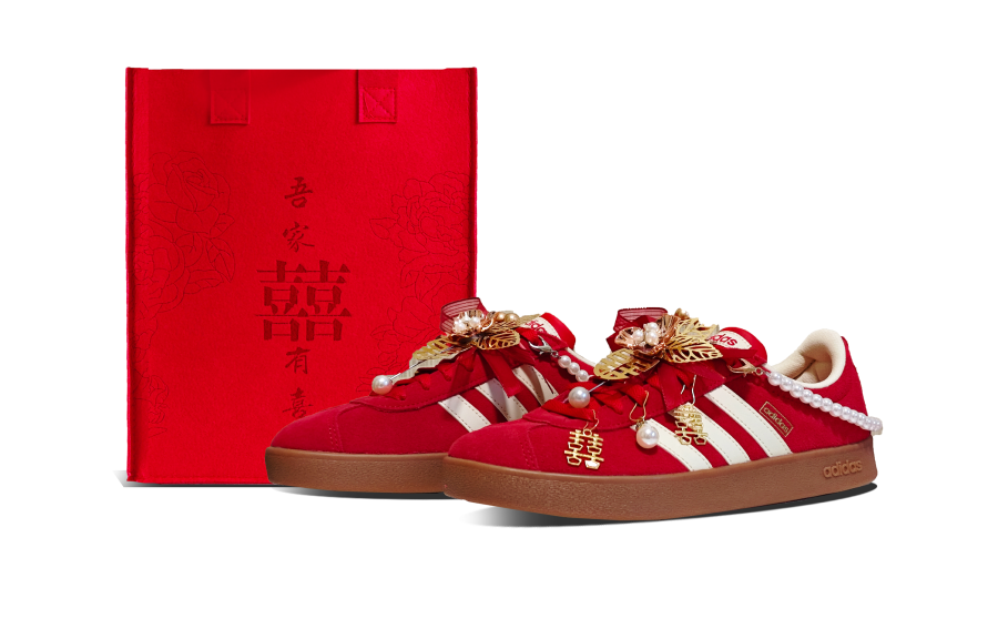 Adidas Adidas Vl Court Classic A Match Made In Heaven Low top Wedding Shoes Unisex Burgundy