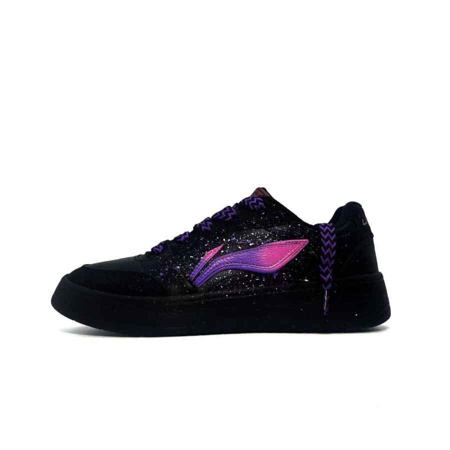 Li-Ning Li Ning Sycee V3 Purple Night Galaxy Synthetic Leather Abrasion Resistant Breathable Low top Skateboard Shoes Men's