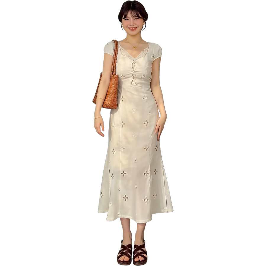 VENICEW Short Sleeved Dress Women's