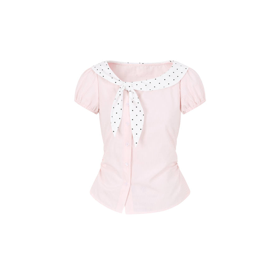 Umoumo Shirts Women's Pink Thin Nipped In Waist