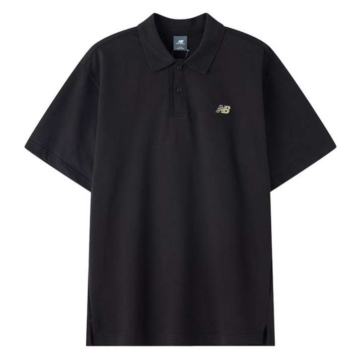 New Balance New Balance Polo Shirts Men's Black Lapel Moderate