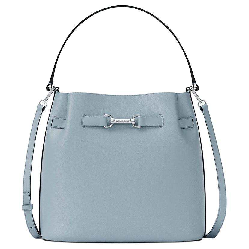 MICHAEL KORS Carson Leather Bucket Bag Handbag Medium Women's Light Blue Green