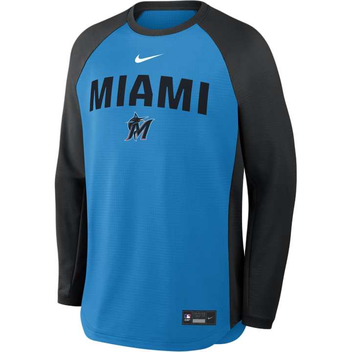 Nike Nike Miami Marlins Authentic Collection Men's Nike Dri-FIT Pullover Crew