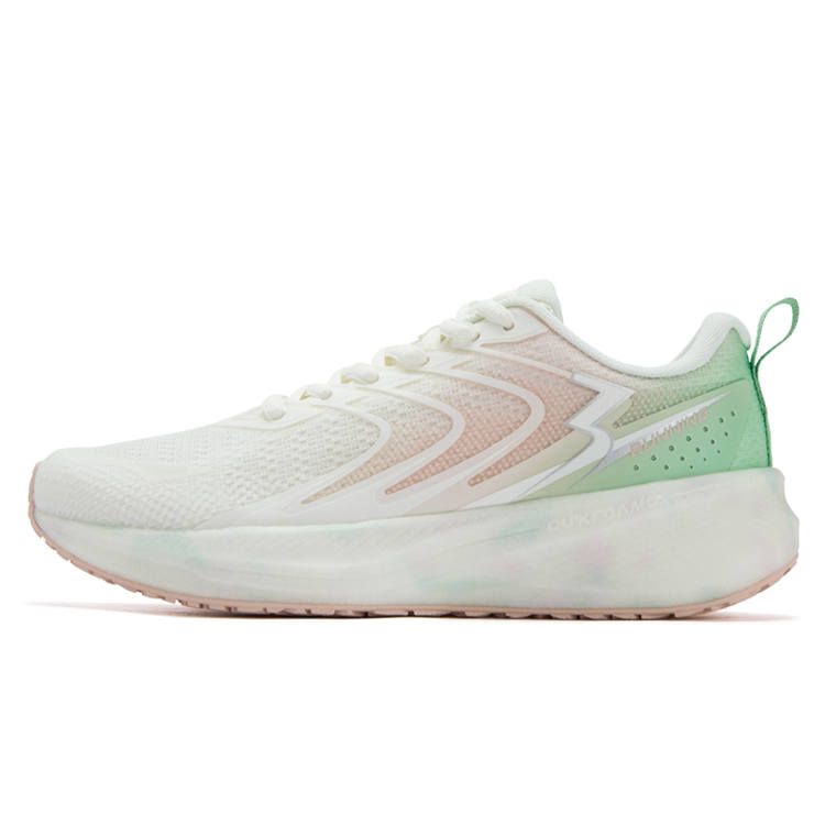 361° Slip Resistant Abrasion Resistant Coverage Low top Casual Training Sprint Running Shoes Women's White Pink Green