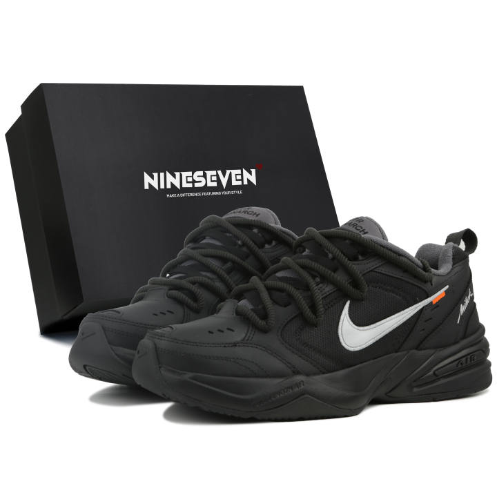 Nike Nike Air Monarch 4 Cushioning Slip Resistant Low top Casual Shoes Men's Black