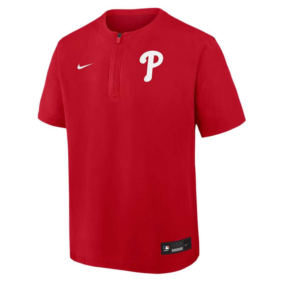 Nike Nike Philadelphia Phillies Authentic Collection Men's Nike Dri-FIT Mlb 1/4-Zip Short-Sleeve Windshirt
