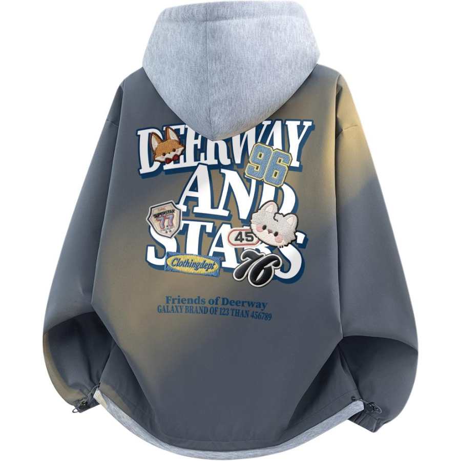 DEERWAY DEERWAY Jackets Unisex Hooded Moderate Mock Two Piece