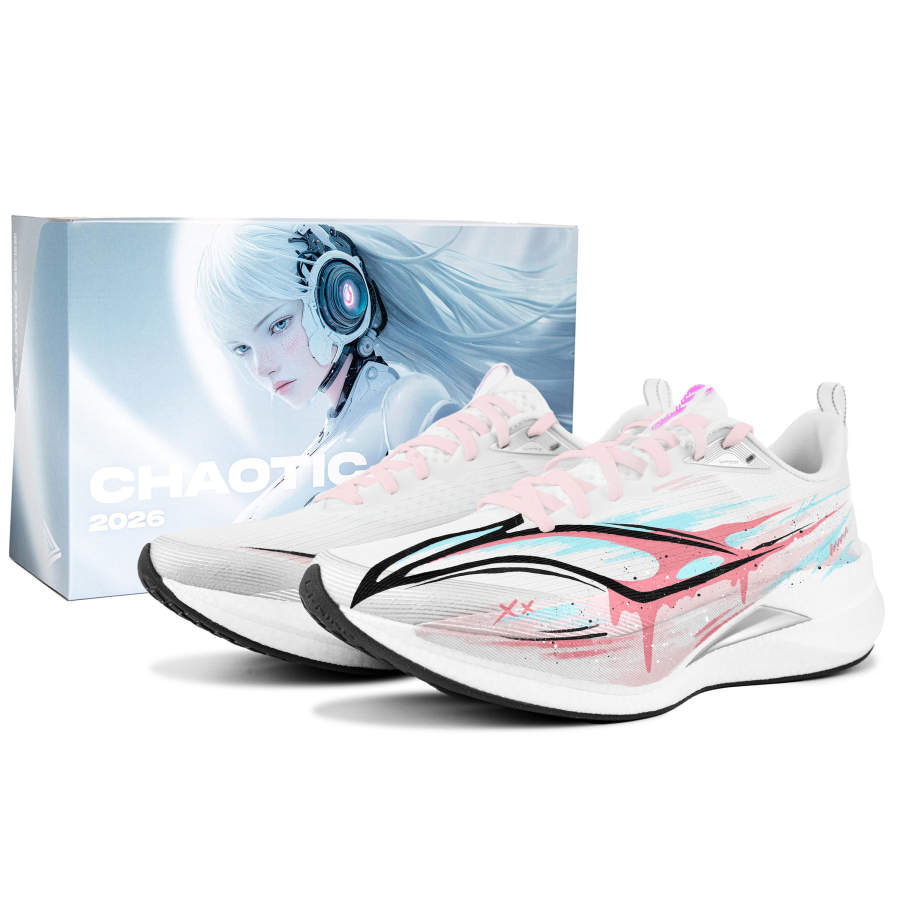 Li-Ning Li Ning Red Hare 9 PRO Cushioning Slip Resistant Low top Running Shoes Unisex Pink Blue