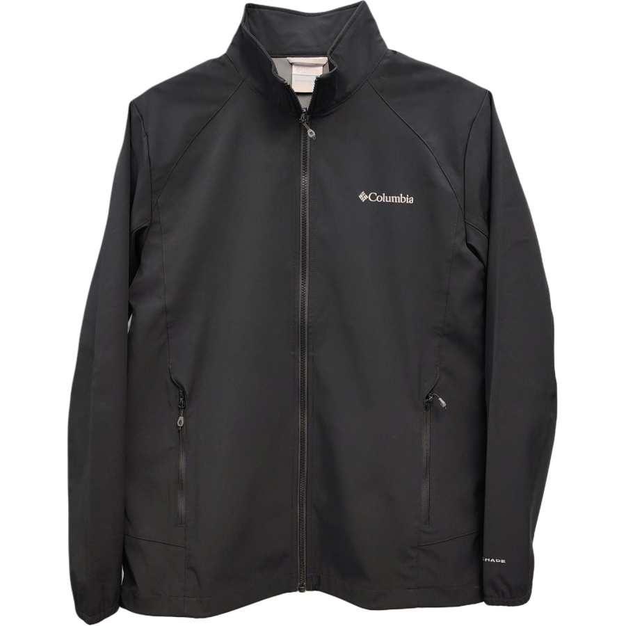 Columbia Jackets Men's 012 Black Stand Collar Moderate Soft Shell