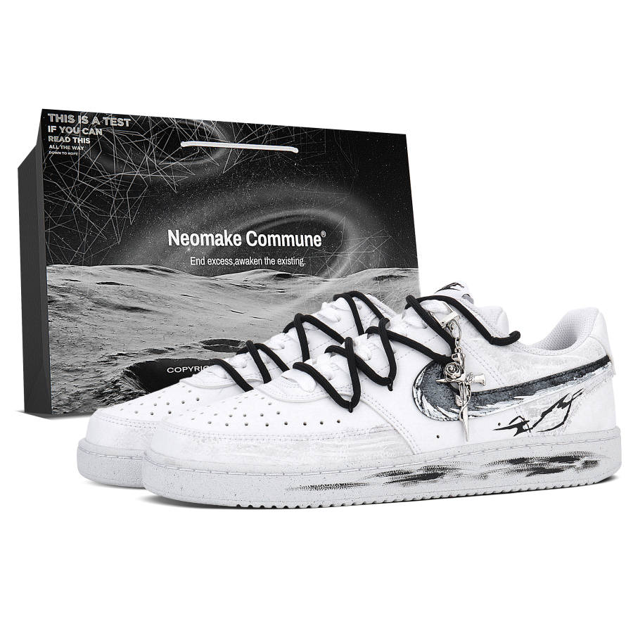 Nike Nike Court Vision Shopping Bag, Silver River Starry Path, Couple Limited, Custom Exclusive Lightweight Breathable