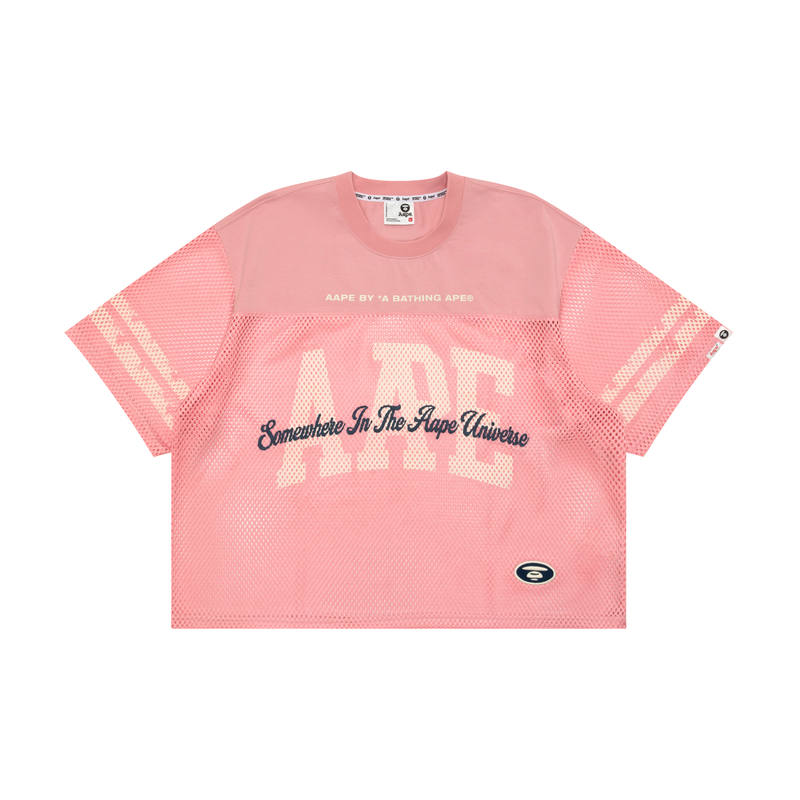 Aape T Shirts Men's Pink PKX Crew Neck Moderate Straight Fit