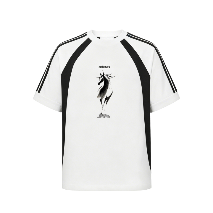 Adidas Adidas T Shirts Unisex White Crew Neck Moderate Straight Fit