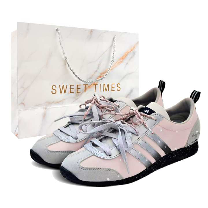 Adidas Adidas VS JOG 2.0 Height Increasing Low top German Army Trainers Unisex Peach Pink
