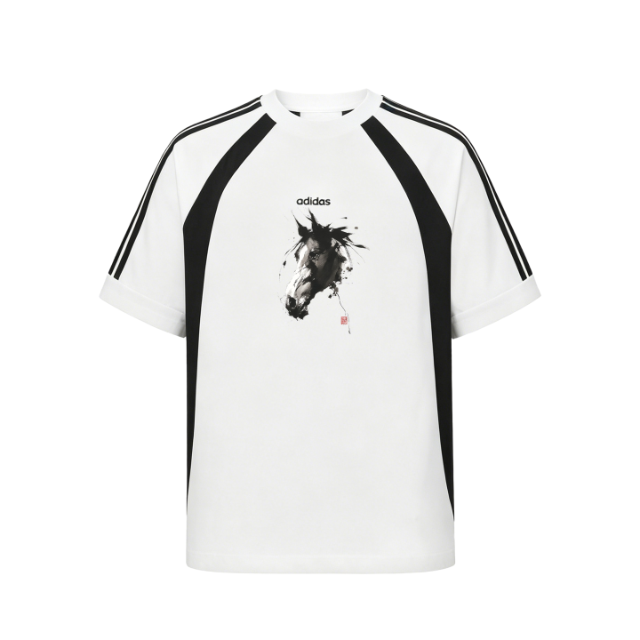 Adidas Adidas T Shirts Unisex White Crew Neck Moderate Straight Fit