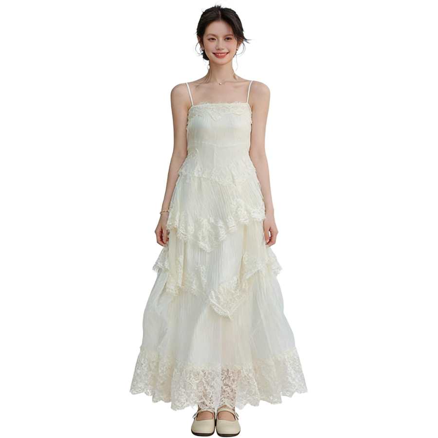 JBBCN JBBCN Slip Dresses Women's Square Collar Moderate Long
