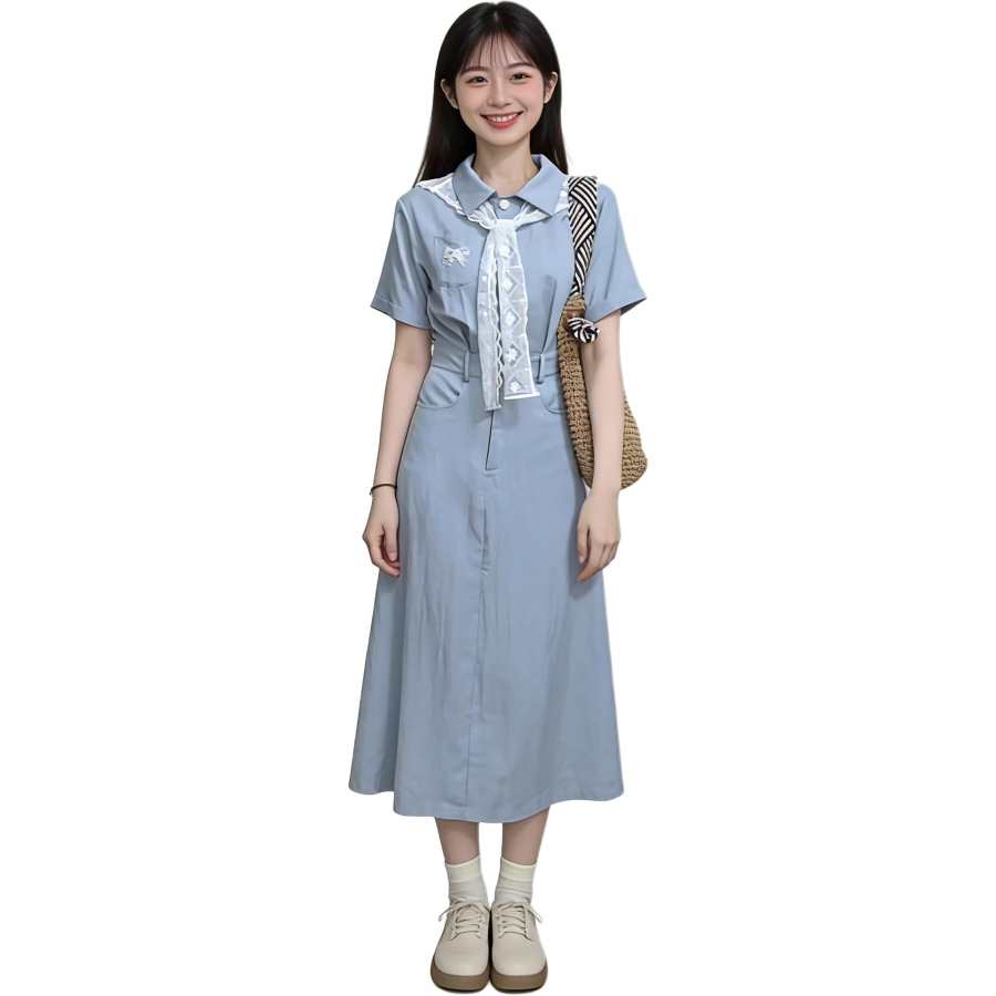 VENICEW Short Sleeved Dress Women's