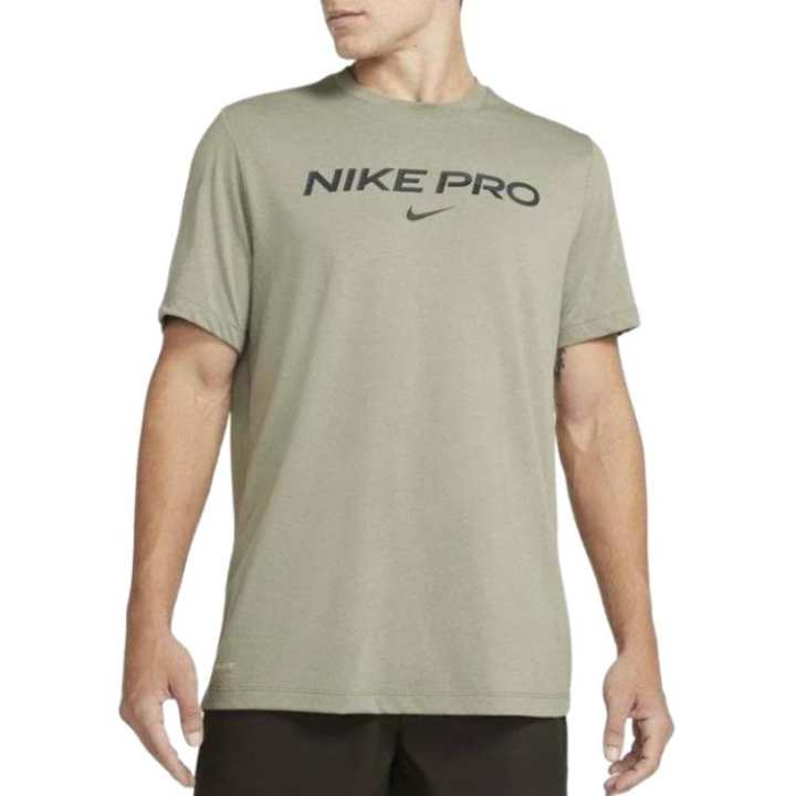 Nike Nike Pro T Shirts Men's Khaki Crew Neck