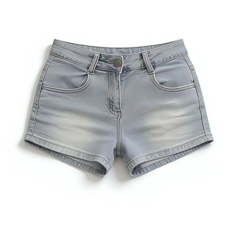 DUSHE DUSHE Denim Shorts Women's Thin Slim Fit Pants