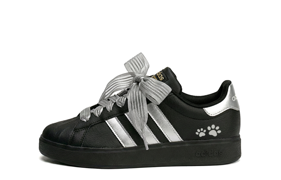 Adidas Adidas Street Talk Cushioning Coverage Abrasion Resistant Low top Skateboard Shoes Women's Black Silver