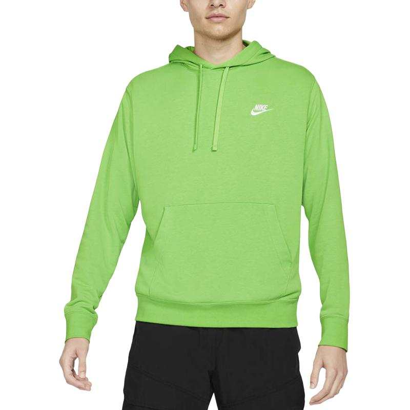 Nike Nike Club Sweatshirts Men's Green Hooded Moderate Straight Fit