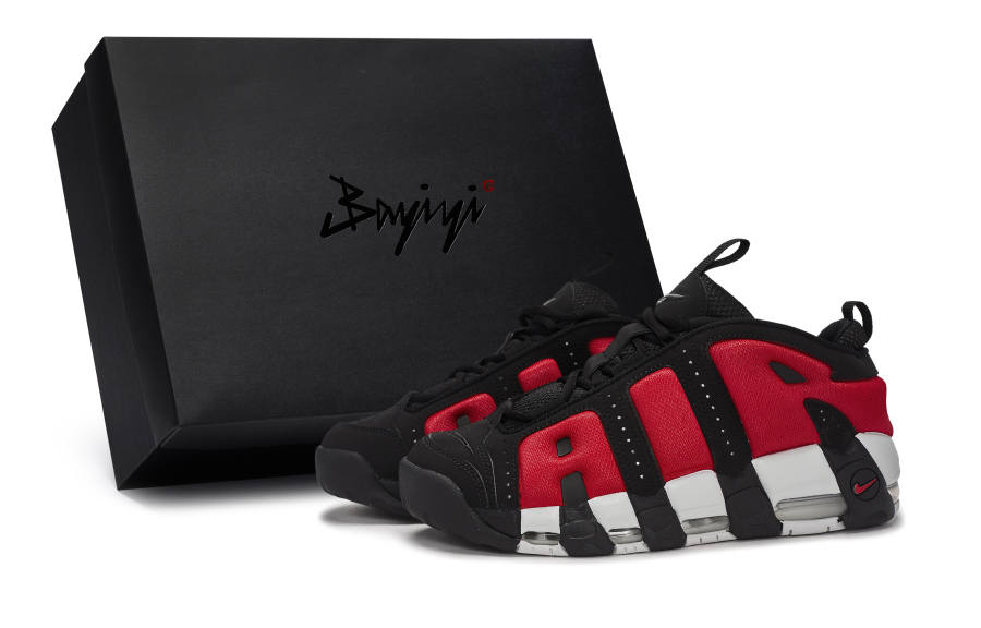 Nike Nike Air More Uptempo 811 Manufacturing, Exoplanetary Red Slip Resistant Abrasion Resistant Low top Basketball Shoes