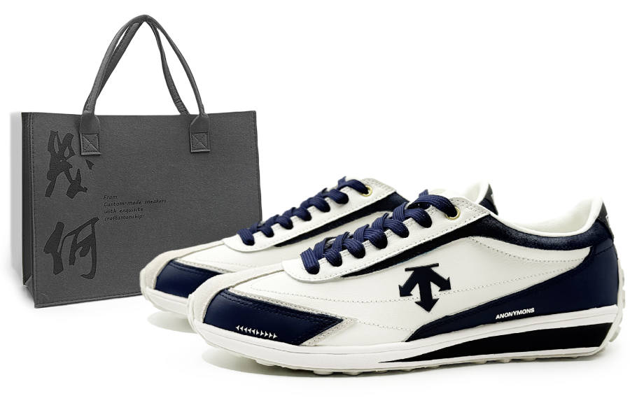 DESCENTE CHRON RACER Abrasion Resistant Low top Casual Shoes Unisex Navy Blue