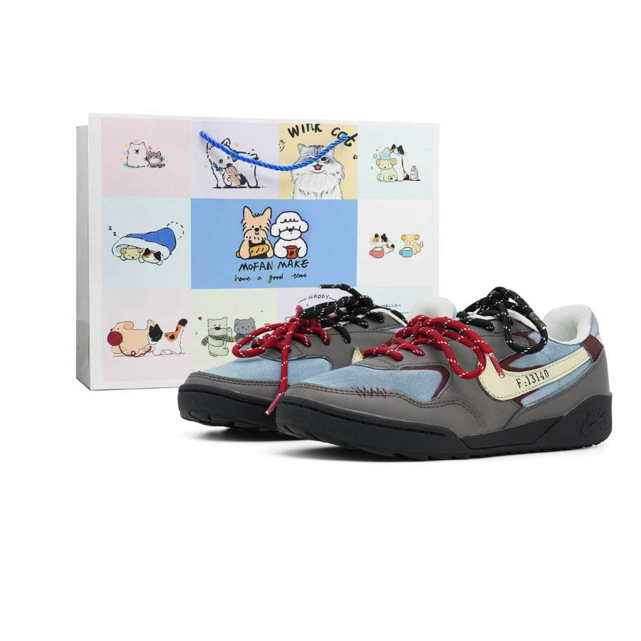 Nike Nike Terra Manta Leather, Textile Slip Resistant Low top Skateboard Shoes Men's Blue