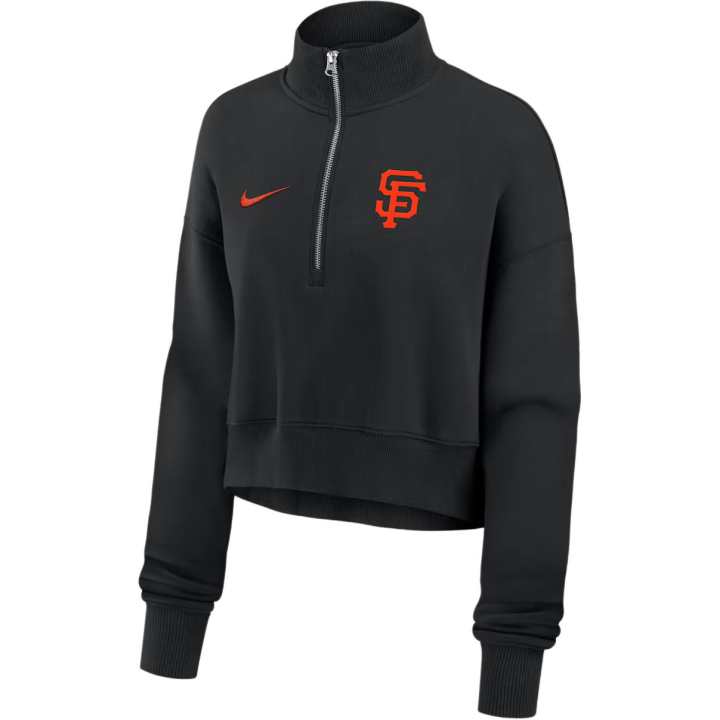 Nike Nike San Francisco Giants Phoenix Women's Nike Mlb Cropped 1/4-Zip Crew